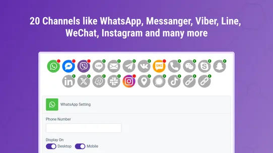 QChat: WhatsApp &amp; Chat Buttons screenshot