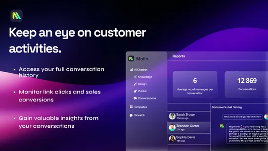 Molin: AI Support + Sales Chat screenshot