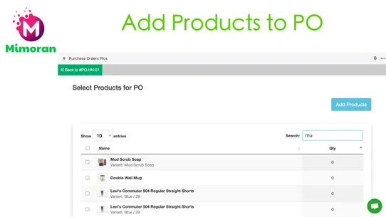 Mimoran: Purchase Orders Plus screenshot