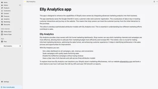 Elly Analytics screenshot