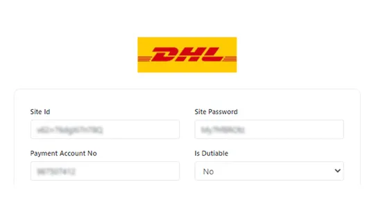 DHL INDIA RATE QUOTE screenshot