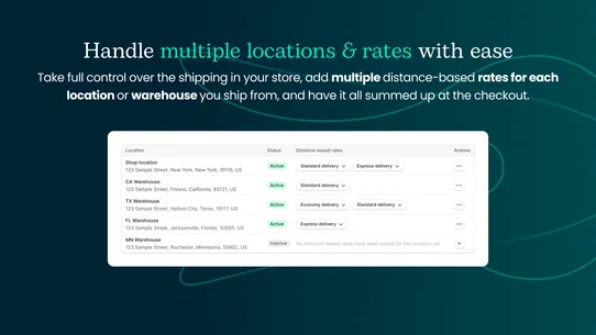 Octolize Distance Based Rates screenshot