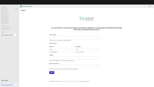 Shipping by ASAP screenshot