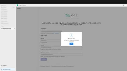 Shipping by ASAP screenshot