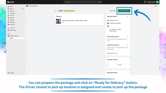 Milkyway ‑ Delivery + Returns screenshot