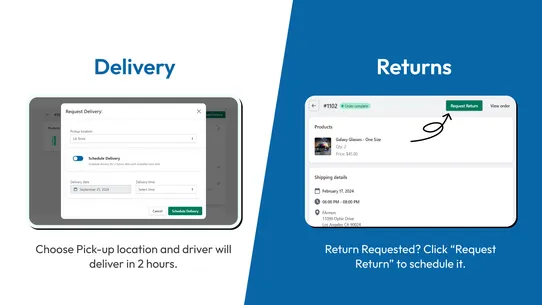 Milkyway Delivery + Returns screenshot