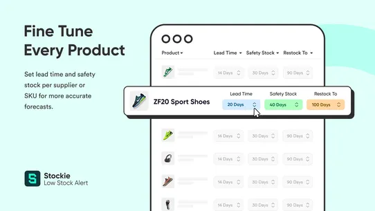 Stockie Low Stock Alert screenshot