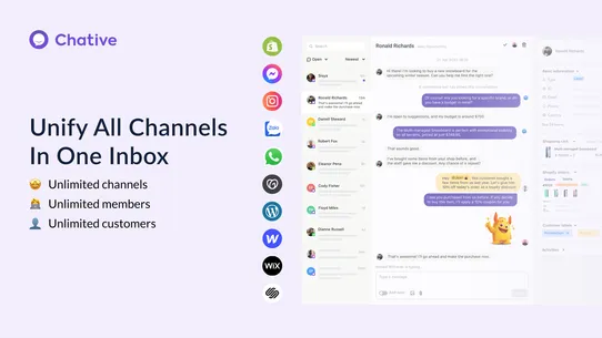 Chative ‑ Live chat &amp; Chatbot screenshot