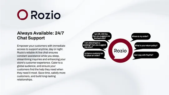 Rozio AI Live Chat screenshot