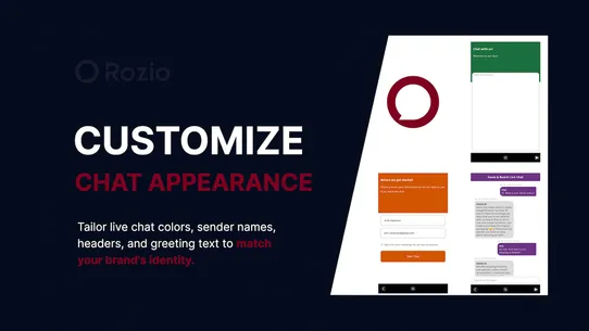 Rozio AI Live Chat screenshot