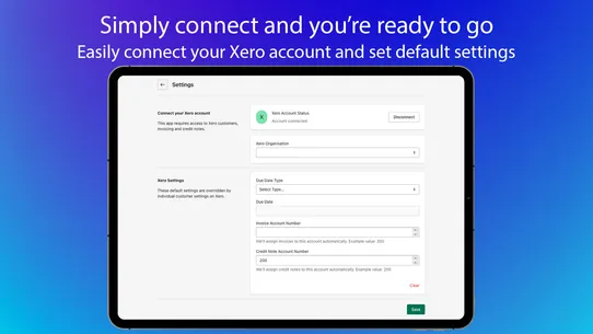 On‑Account Sales with Xero screenshot