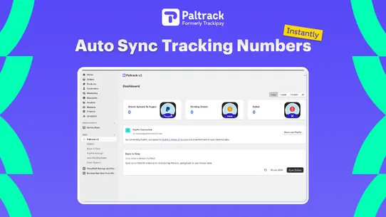 Paltrack PayPal Tracking Sync screenshot
