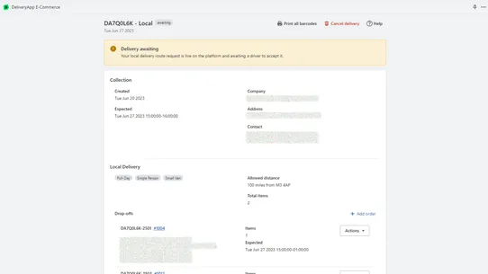 DeliveryApp E‑Commerce screenshot