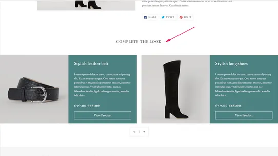 Upsell ‑ Related Products screenshot