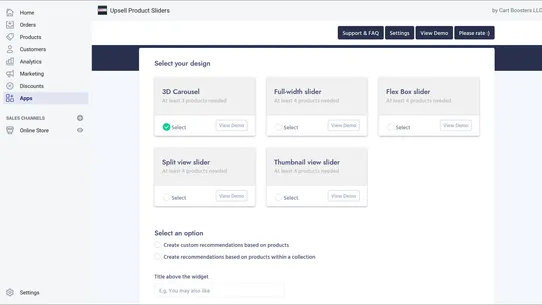 Upsell ‑ Related Products screenshot