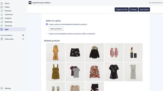 Upsell ‑ Related Products screenshot
