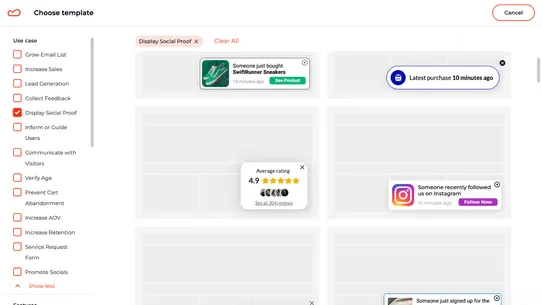 Claspo Newsletter Email Pop up screenshot