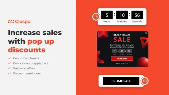 Claspo Pop up Discount Timer screenshot