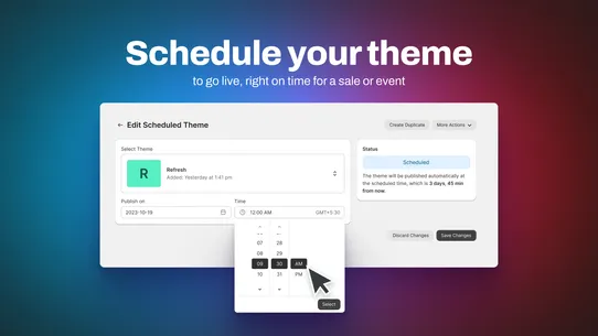 Theme Scheduler ‑ Valet screenshot