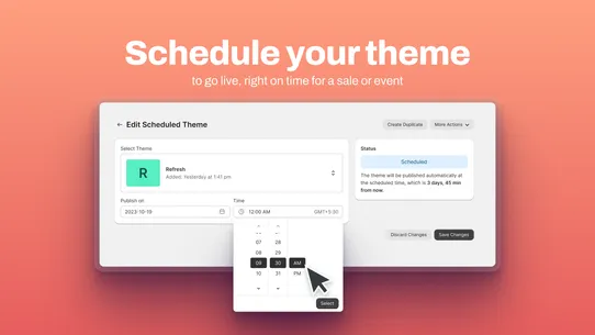 Theme Scheduler ‑ Valet screenshot