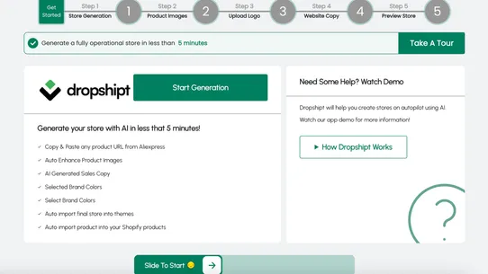 Dropshipt AI Store Generator screenshot