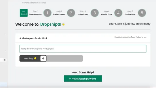 Dropshipt AI Store Generator screenshot