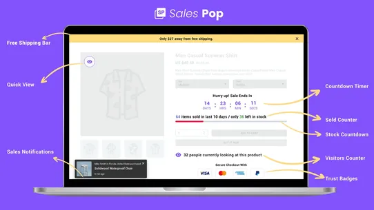 Sales Pop up Conversion Pro screenshot