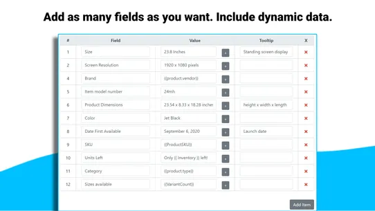 Clean Info Tables &amp; Charts screenshot