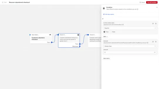 Shopify Flow screenshot