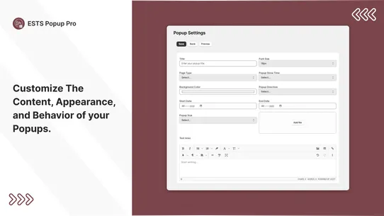 ESTS PopupPro screenshot