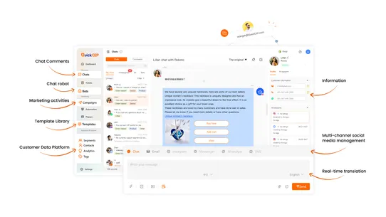 QuickCEP: Live Chat&amp;AI Chatbot screenshot