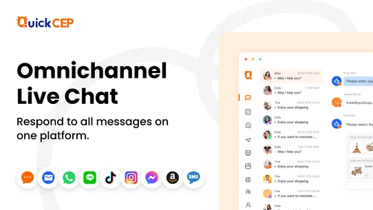 QuickCEP: Live Chat&amp;AI Chatbot screenshot