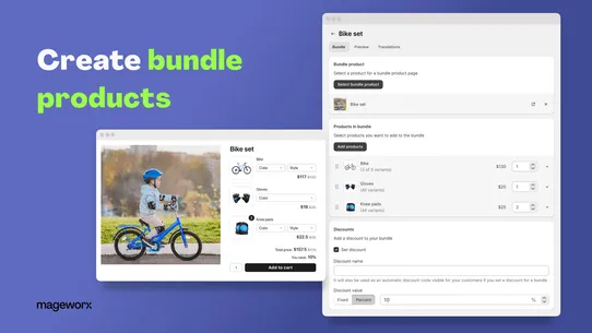 MW Product Bundles &amp; Add‑ons screenshot