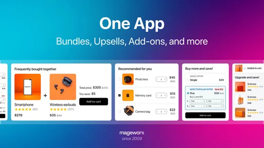 MW Product Bundles &amp; Add‑ons screenshot