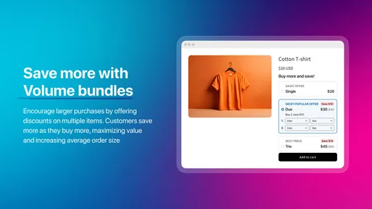 MW Product Bundles &amp; Add‑ons screenshot