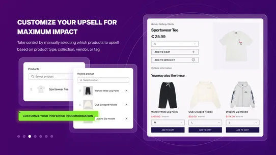 Tipo Related Products, Upsell screenshot