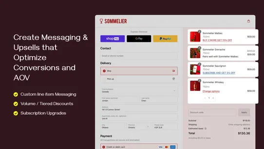 Checkout Wiz: Checkout upsells screenshot