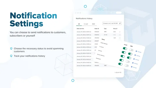 Order Tracking ‑ pkge screenshot