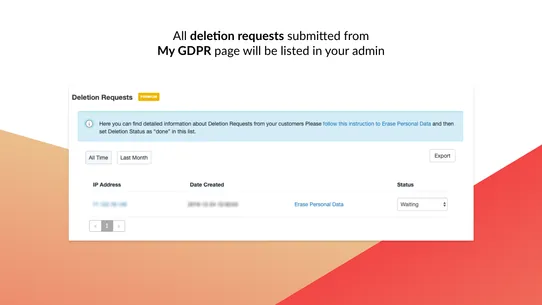 Mega GDPR Data Compliance screenshot