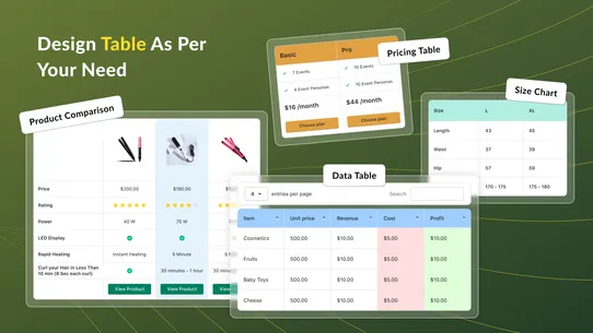 TablePress ‑ Data Tables screenshot