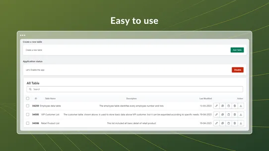 TablePress ‑ Data Tables screenshot