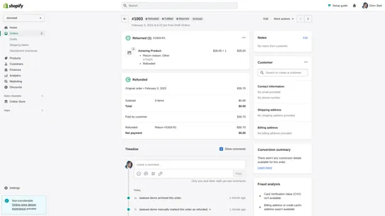 Stateset Returns Automation screenshot