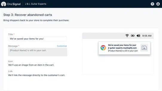 Web Push ‑ Free Abandoned Cart screenshot