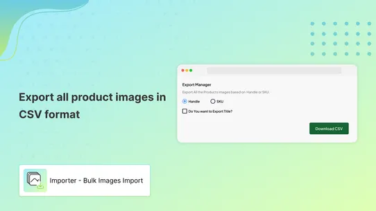 Importer ‑ Bulk Images Import screenshot