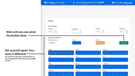 Bamboo: Easy Announcement Bar screenshot