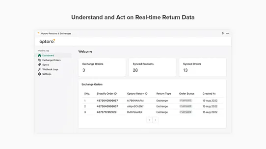 Optoro Returns &amp; Exchanges screenshot