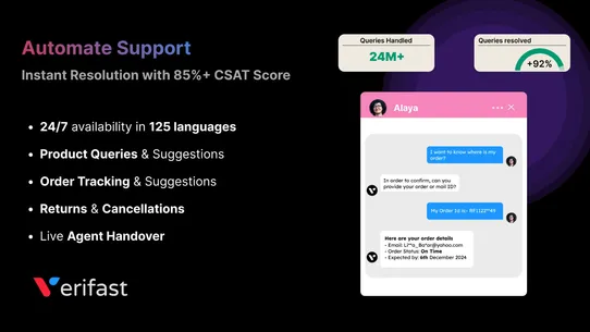 Verifast AI Chatbot +Sales Bot screenshot