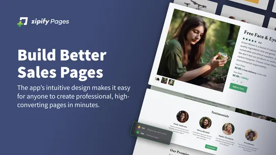 Zipify Landing Page Builder screenshot