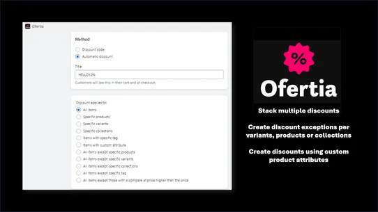 Ofertia ‑ Stackable Discounts screenshot