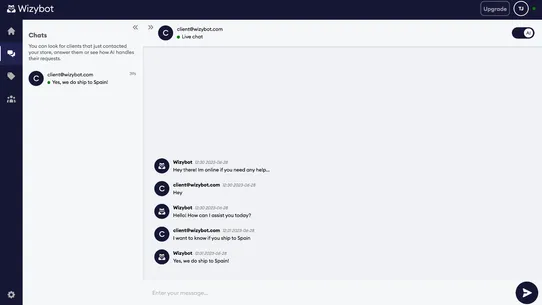 Wizybot ‑ AI Chatbot screenshot